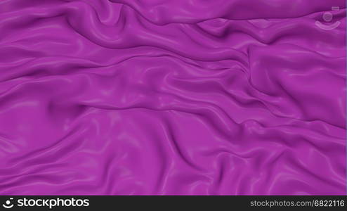 3D Illustration Abstract Purple Background Silk Cloth