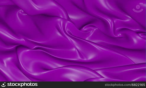 3D Illustration Abstract Purple Background Silk Cloth