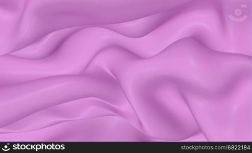 3D Illustration Abstract Purple Background Silk Cloth