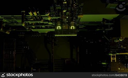3d illustration - alien sci-fi city 