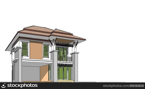 3D illustration architecture building perspective lines, modern urban architecture abstract background design. Architecture building 3d illustration ,Abstract Architecture Background.. Abstract Architecture Background.