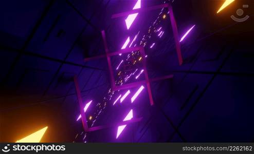 3D illustration Background for advertising and wallpaper in 90s retro and sci fi cyberpunk scene. 3D rendering in decorative concept.
