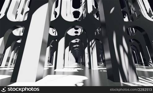 3D illustration Background for advertising and wallpaper in architecture and building scene. 3D rendering in decorative concept.