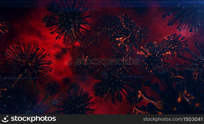 3D illustration Background for advertising and wallpaper in health and microbiology scene. 3D rendering in decorative concept.