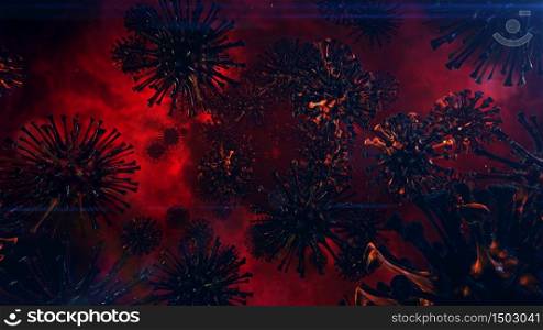 3D illustration Background for advertising and wallpaper in health and microbiology scene. 3D rendering in decorative concept.