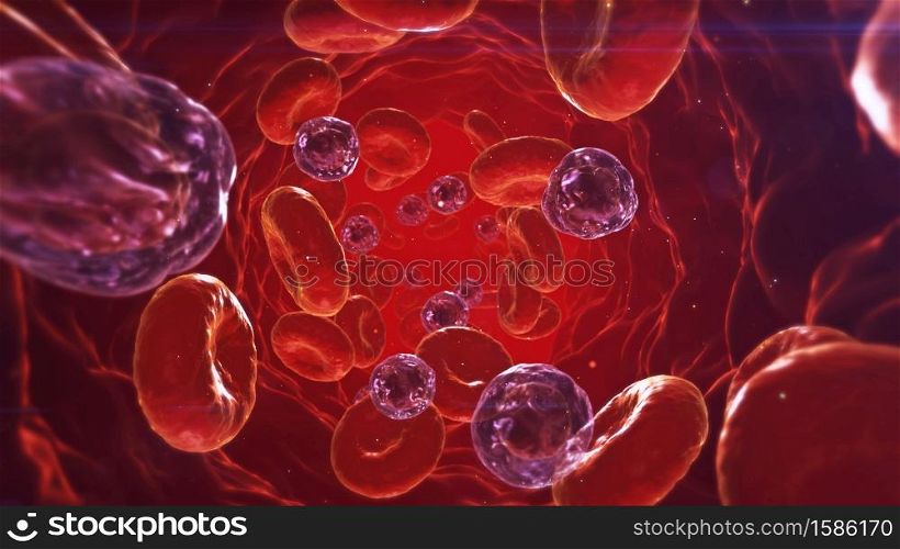 3D illustration Background for advertising and wallpaper in health and microbiology scene. 3D rendering in decorative concept.