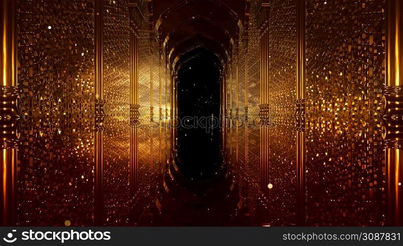 3D illustration Background for advertising and wallpaper in islamic festival and ramadan scene. 3D rendering in festival concept.
