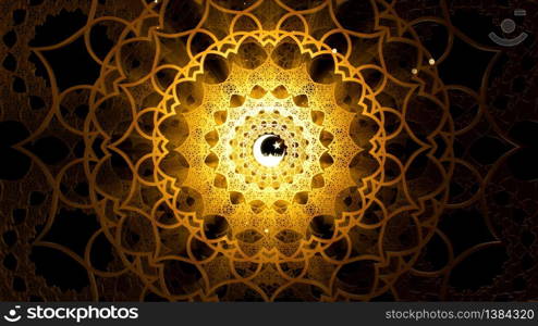 3D illustration Background for advertising and wallpaper in islamic pattern and ramadan scene. 3D rendering in festival concept.