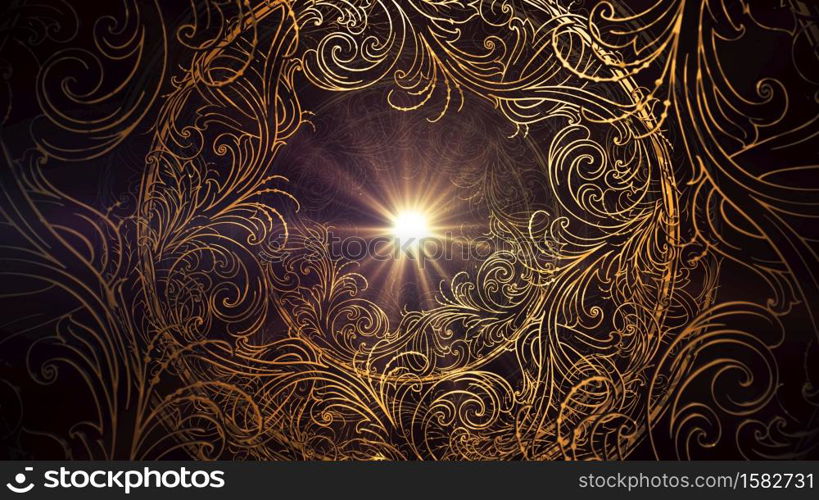 3D illustration Background for advertising and wallpaper in russian frame vintage and fashion party scene. 3D rendering in decorative concept.