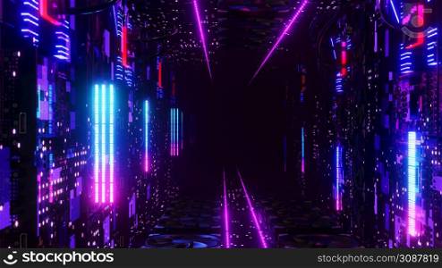 3D illustration Background for advertising and wallpaper in sci fi and technology innovation scene. 3D rendering in decorative concept.