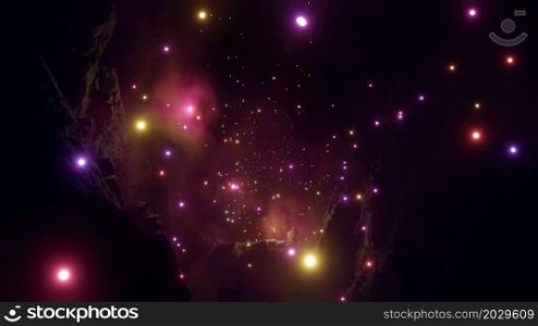 3D illustration Background for advertising and wallpaper in space and scifi scene. 3D rendering in decorative concept.