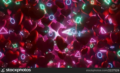 3D illustration Background for advertising and wallpaper in valentines and wedding scene. 3D rendering in decorative concept.