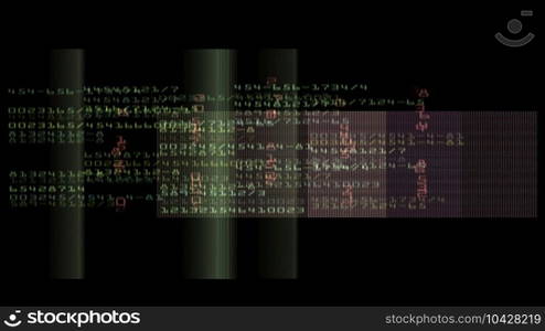  3d illustration - Binary Computer Code Background