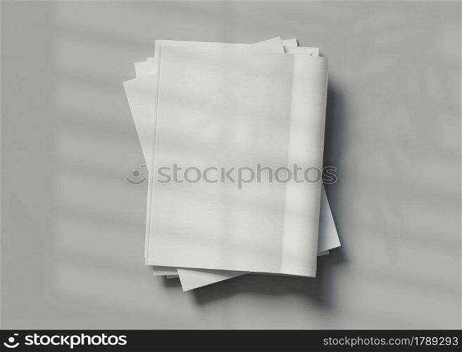 3d illustration. Blank magazine mockup. Template ready for your design. Business concept.
