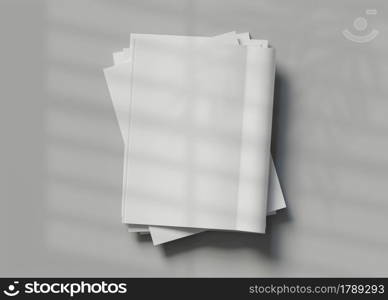 3d illustration. Blank magazine mockup. Template ready for your design. Business concept.