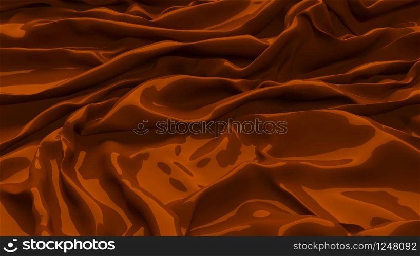 3D Illustration Chocolate Abstract Texture Wavy Material