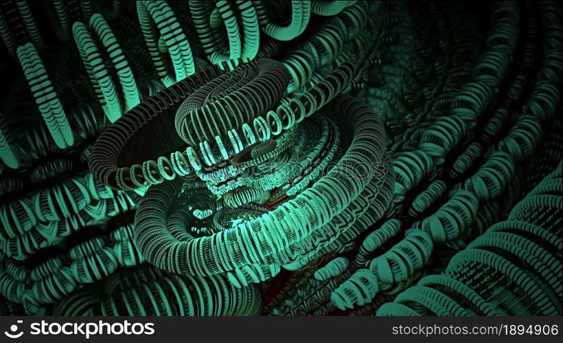 3d illustration - Infinite Zoom Into Abstract Digital cg background