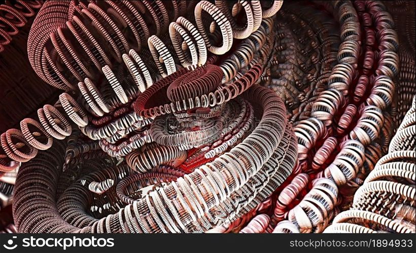 3d illustration - Infinite Zoom Into Abstract Digital cg background