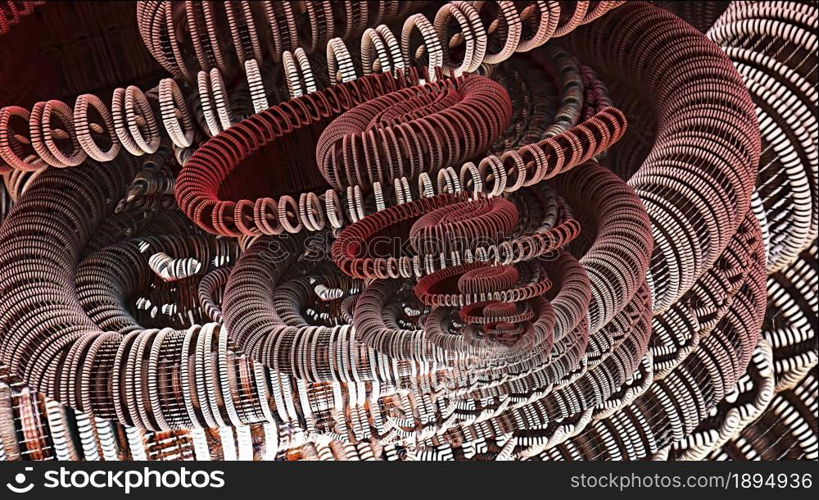 3d illustration - Infinite Zoom Into Abstract Digital cg background