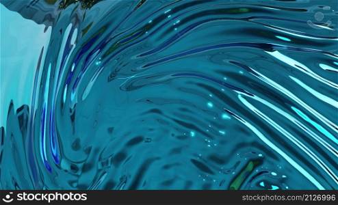 3d illustration - liquid abstract organic form