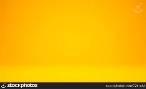 3D Illustration. Luxury Gold or yellow Studio background with gradient for layout and presentation.