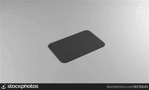 3d illustration of a black business card mockup