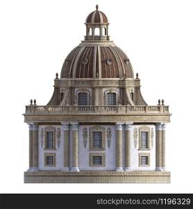 3D Illustration of a fictional Renaissance Building