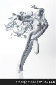 3D Illustration of a liquid Female
