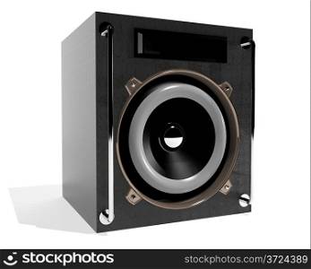 3d illustration of a subwoofer on a white background
