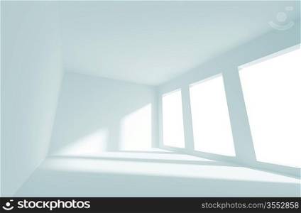 3d Illustration of Abstract Architecture or Empty Hall