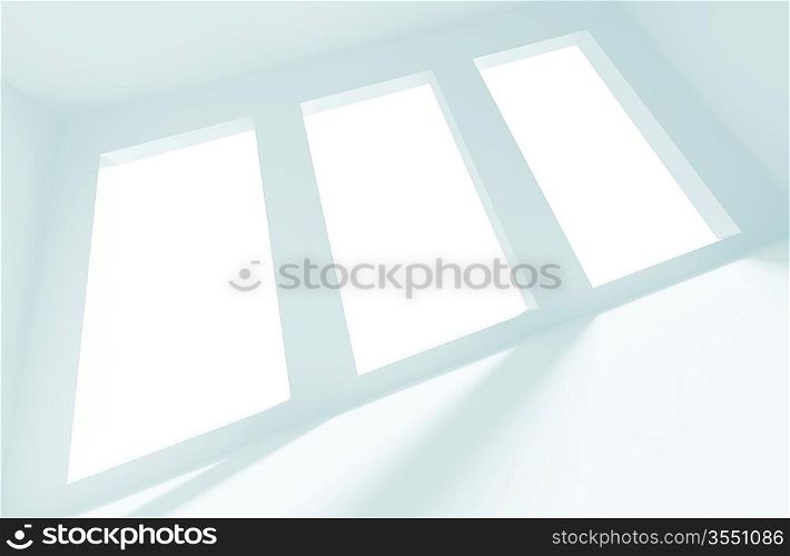 3d Illustration of Abstract Blue Architectural Background