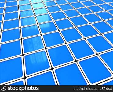 3d illustration of abstract blue cell background