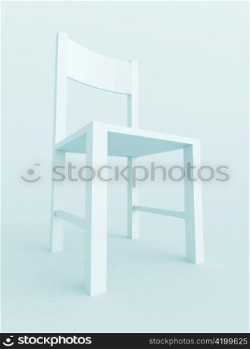 3d Illustration of Abstract Chair on White Background