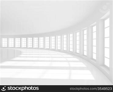 3d Illustration of Abstract Empty Hall Background