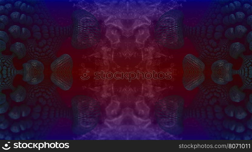 3d illustration of abstract geometric composition ,digital art works.