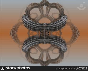 3d illustration of abstract geometric composition ,digital art works.