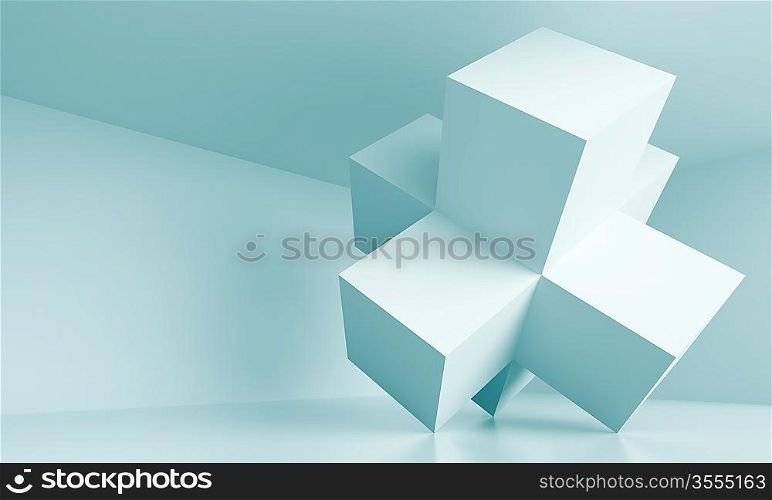 3d Illustration of Abstract Industrial Design