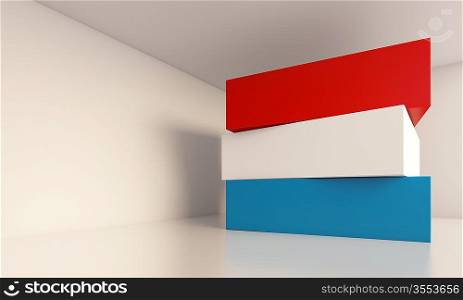 3d Illustration of Abstract Netherlands Flag