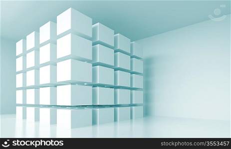 3d Illustration of Abstract Tech Background