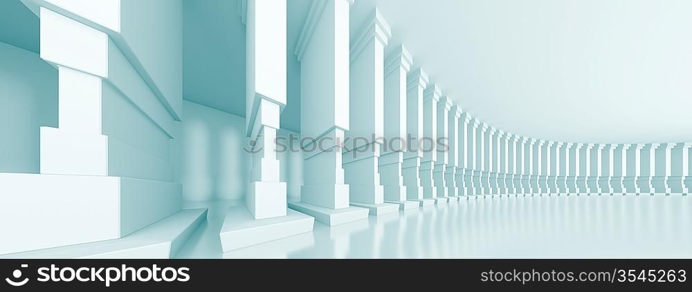 3d Illustration of Abstract Urban Background