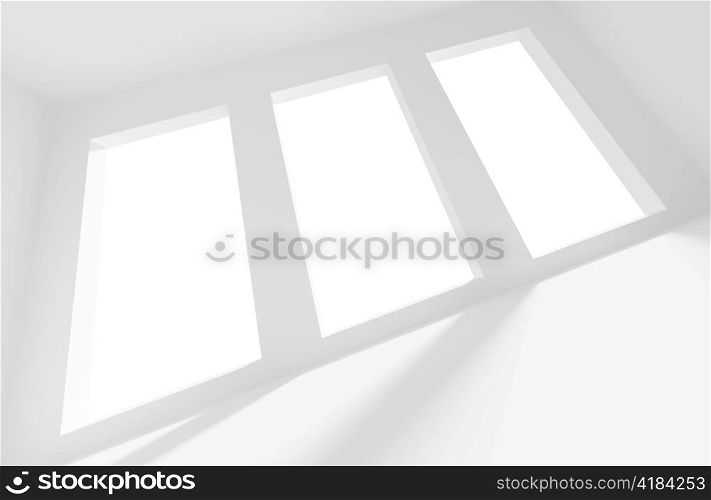 3d Illustration of Abstract White Architectural Background