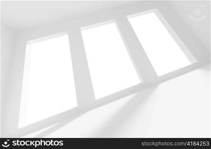 3d Illustration of Abstract White Architectural Background