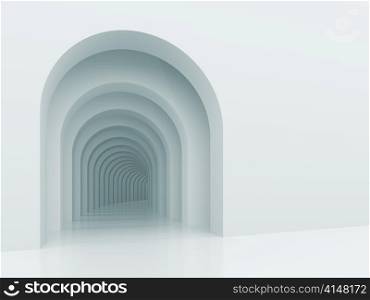 3d Illustration of Architectural Background with Arches