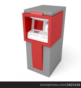 3d illustration of ATM on white background