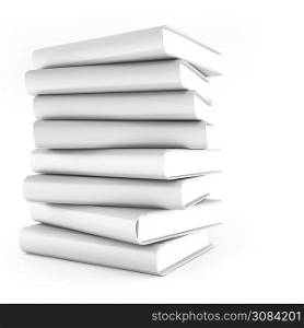 3d illustration of blank white notebook