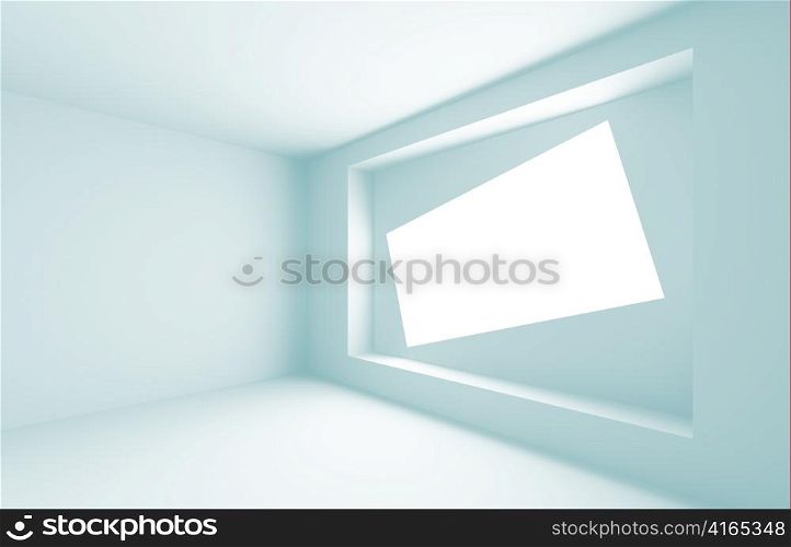 3d Illustration of Blue Abstract Architectural Design