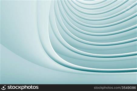3d Illustration of Blue Abstract Architectural Wallpaper