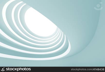 3d Illustration of Blue Abstract Architecture Background