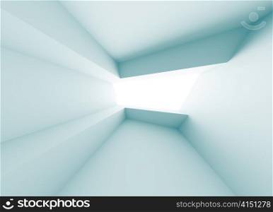3d Illustration of Blue Abstract Architecture Background