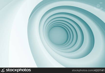 3d Illustration of Blue Abstract Architecture Design